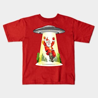 Santa's Alien Lift-Off! Kids T-Shirt